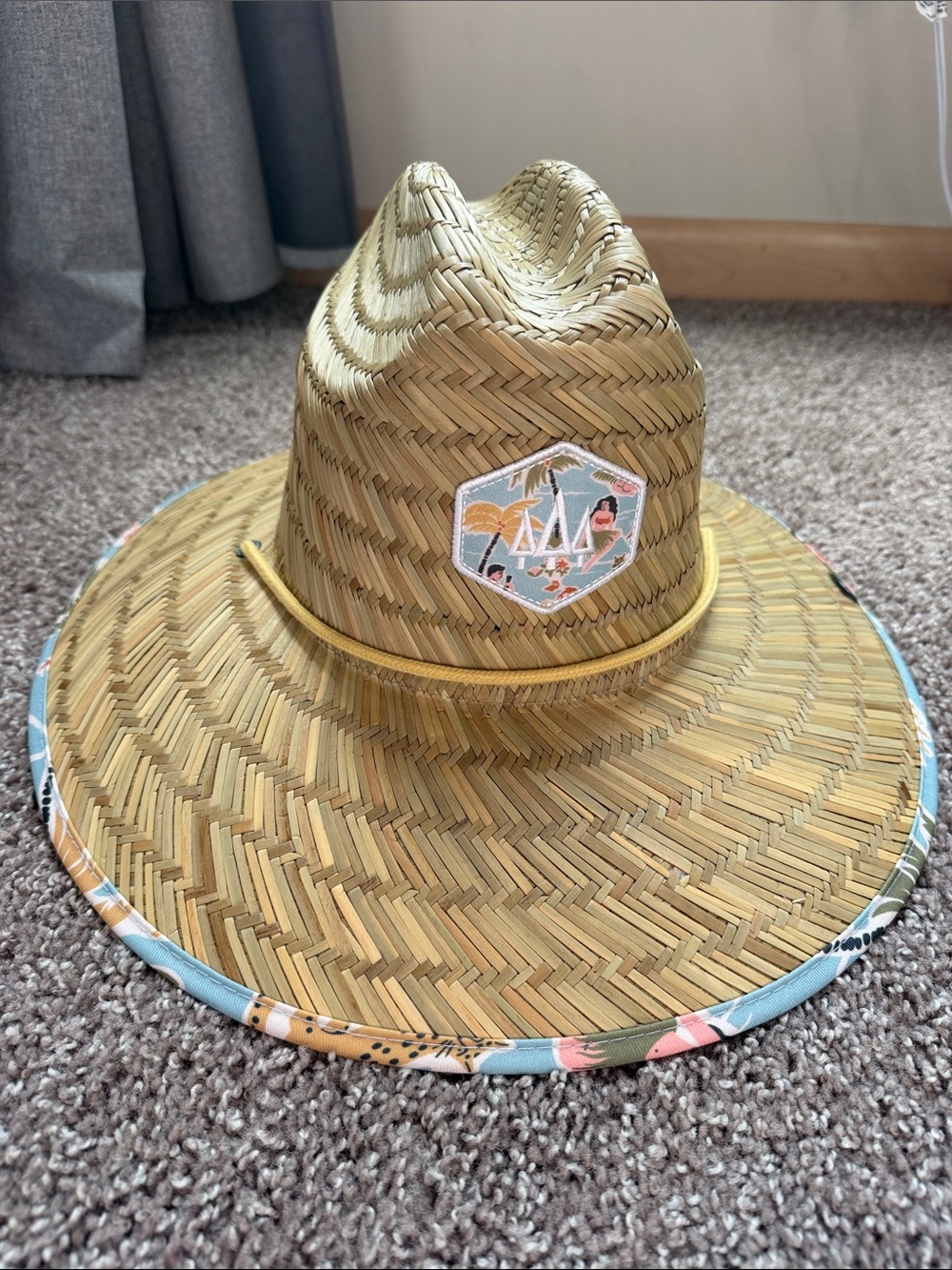 Hemlock Lifeguard Straw Hat with Fabric Trim